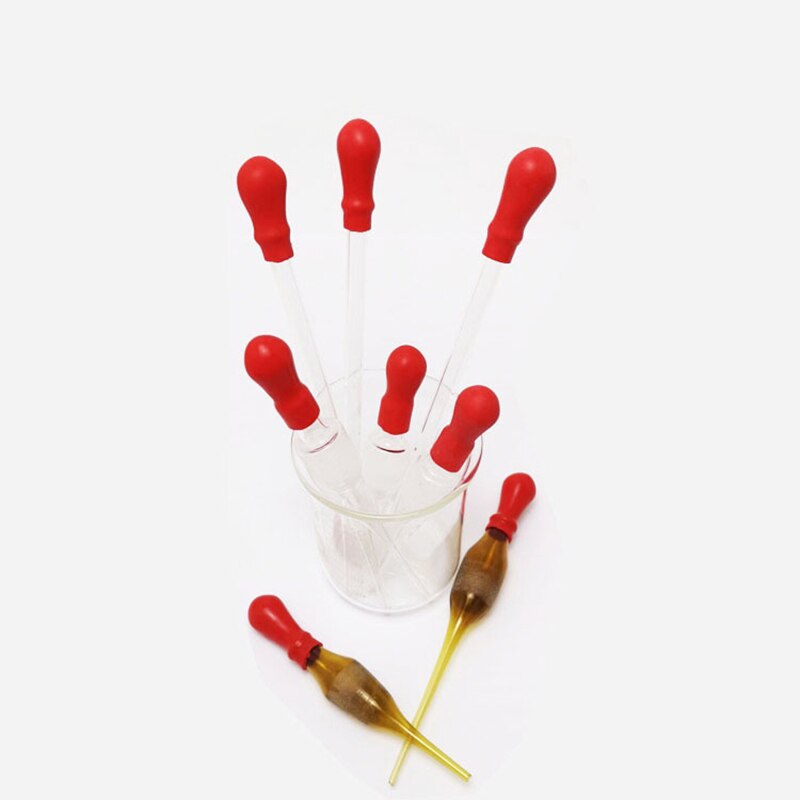 Laboratory Pipette Dropper Cap Thick Red Rubber Latex Tips For Chemical Dropper Pipette , Pack Of 50pcs
