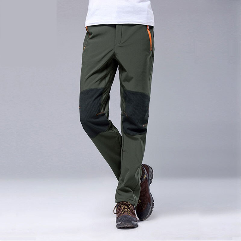 Zwarte, groene en grijze kleur waterdichte heren skibroek voor bergbeklimmen, outdoor vissen, kamperen, warme broek in grote maten