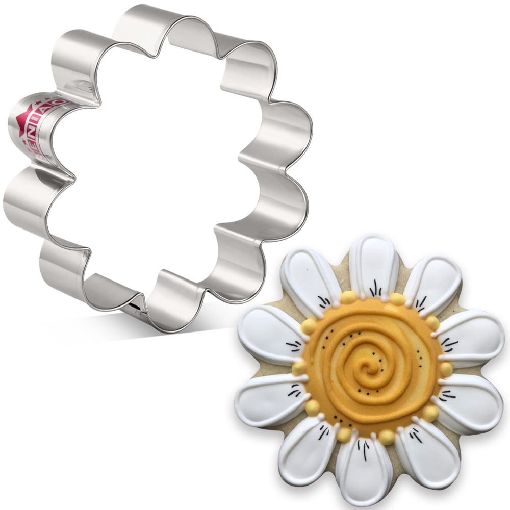 Keniao Daisy Bloem Cookie Cutter Voor Moederdag Party-8.3X8 Cm-Lente Biscuit Fondant Brood mold-Rvs