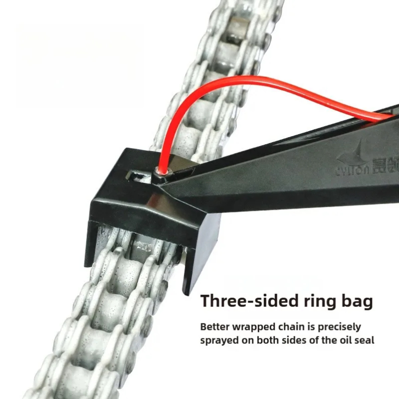 Bike Motorcycle Chain Oiler Spray Chain Oil Applicator Mess-Free Gear Wax & Chain Cleaner Attachment