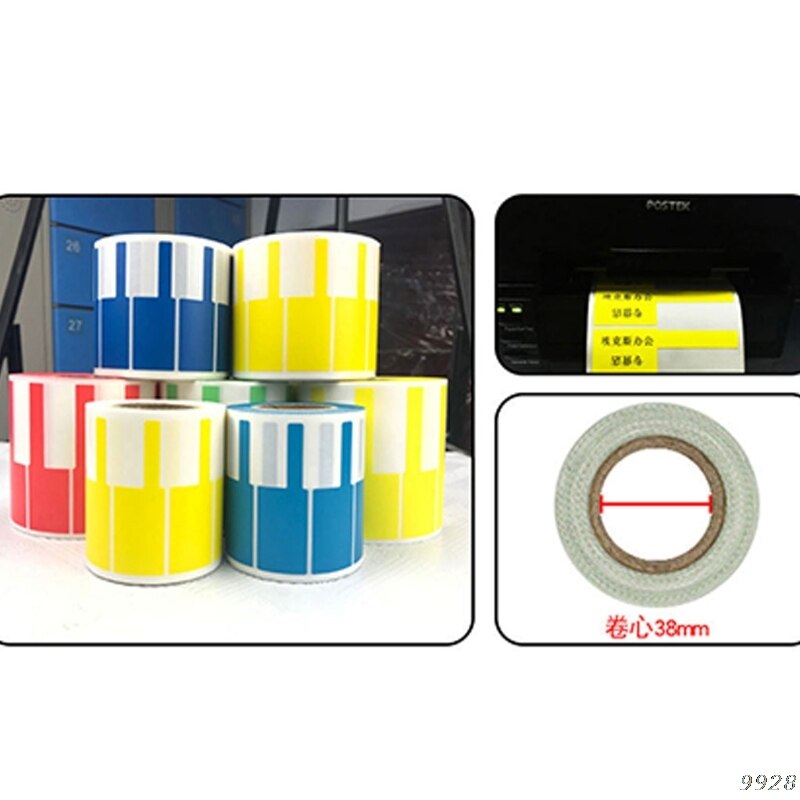 500Pcs Cable Sticker 3.30x1.02in Oil-proof Tear-resistant PC Network Wire Cord Cable Tie Label Sticker Marking Marker