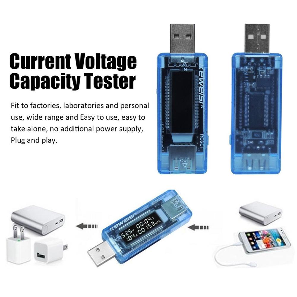 Accumulatori E Caricabatterie Di Riserva di Tensione di Corrente Capacità Tester LCD USB RIVELATORE Portatile Accumulatori E Caricabatterie Di Riserva Tester Per Le Fabbriche Uso Personale