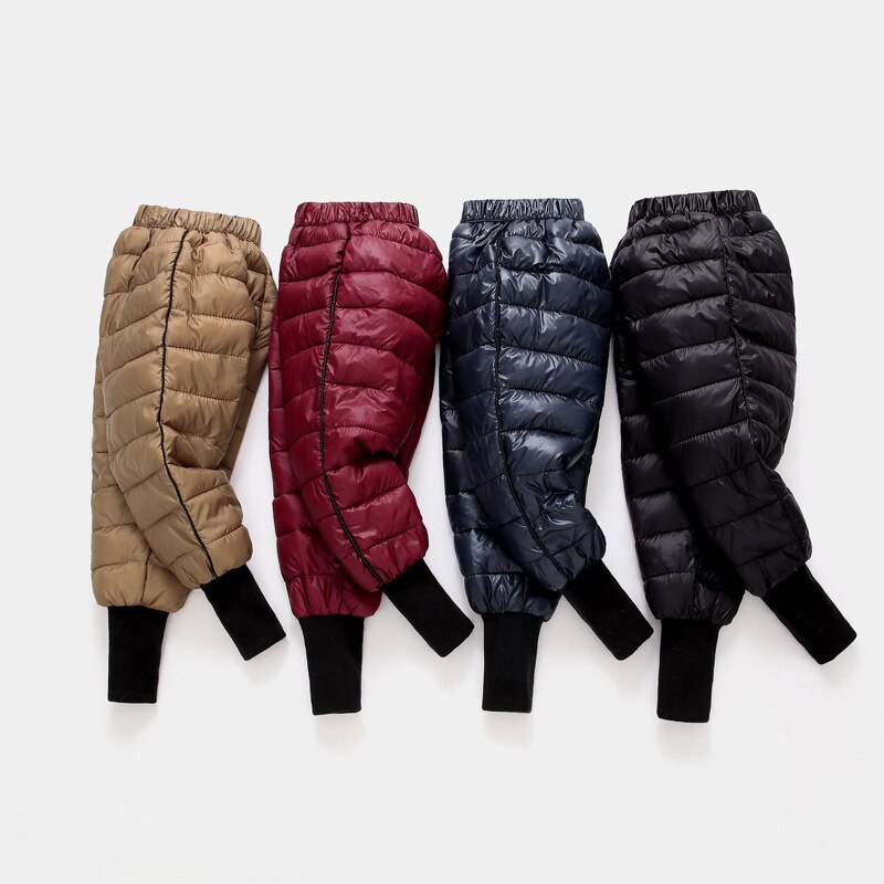 Winter Kinderen Beneden Katoenen Kleding Jongens Broek Meisjes Leggings Kinderen Warme Broek Winddicht Waterdicht Sneeuw Broek Voor Jongens