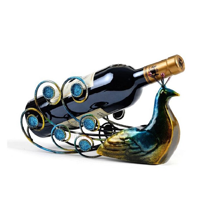 Påfugl vinholdere vinholder flaskeholder vinreoler vinglasholder: Påfugl