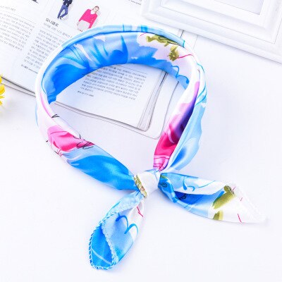 Foulard à rayures pour la tête pour femmes, imprimé, tissu pour cou, étiquette tendance, 50x50cm: TS-6
