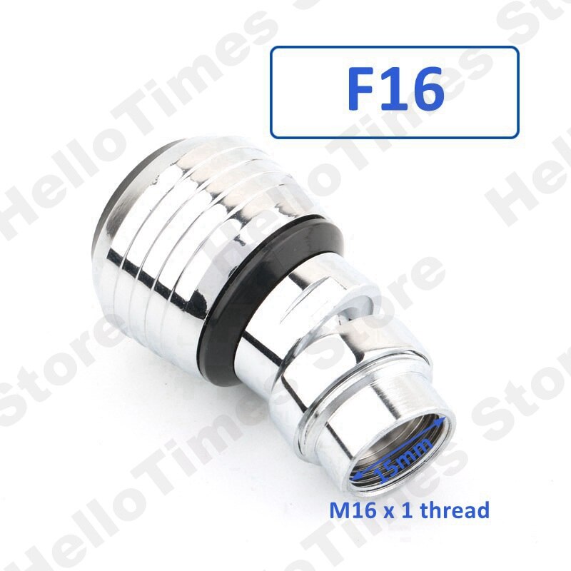 Messing 360 Rotate Swivel Kraan Nozzle Met Filter Water Kraan Adapter Tap Beluchter Diffuser Keuken Accessoires: F16