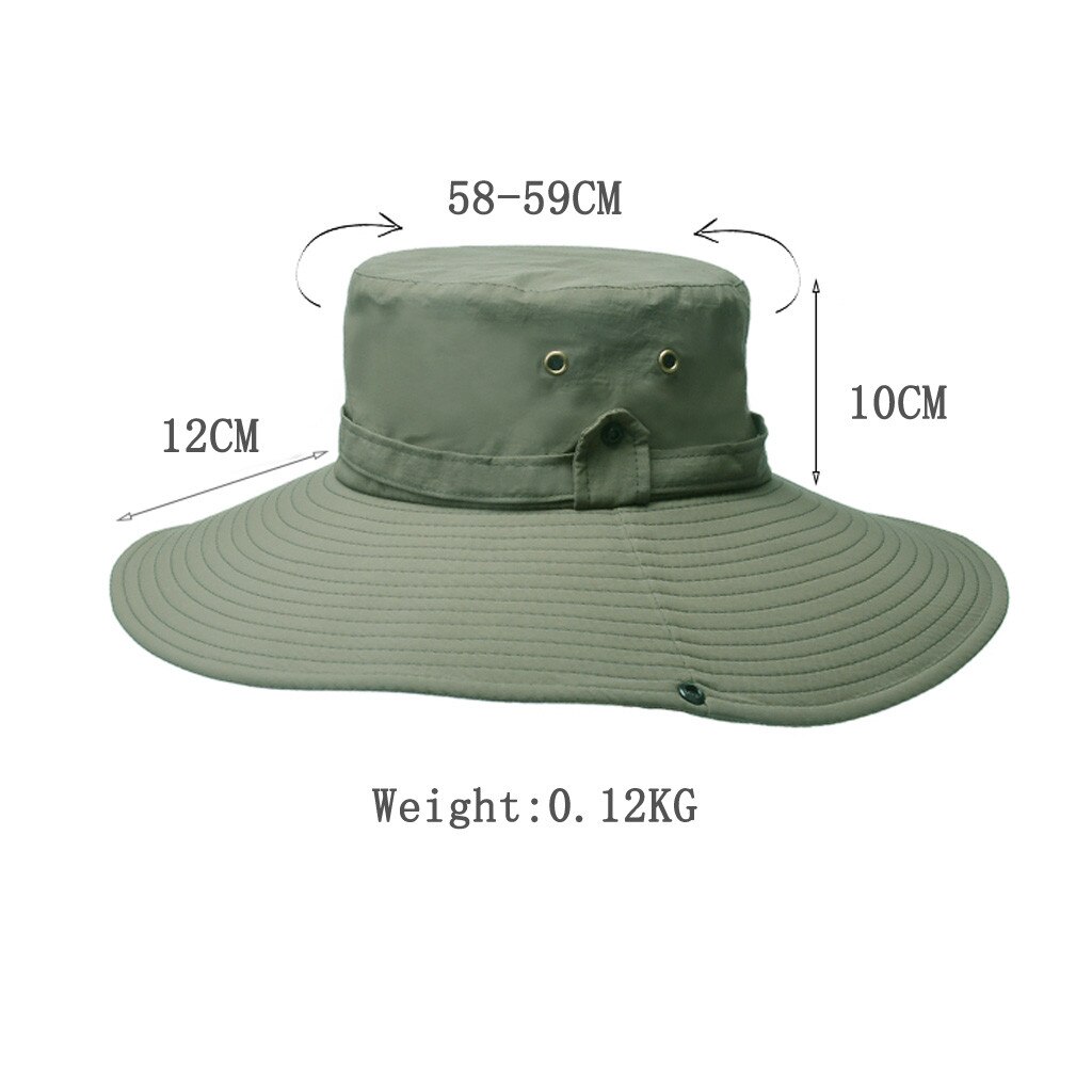 Men Large Wide Brim Hats Waterproof Hat Camping Plus Size Bucket Hat Breathable Sun Protection Cap Summer Outdoors Fisherman Hat