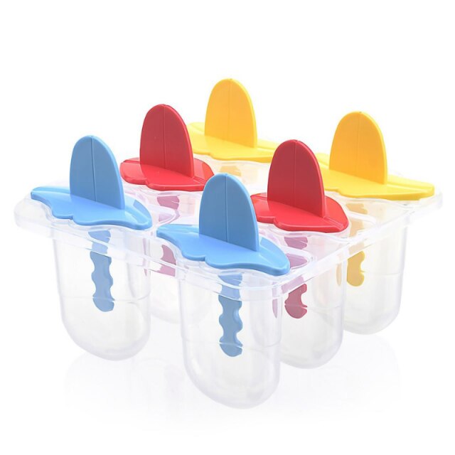 6-Ice Cream Container Practical Convenient Color Mold Refrigerator Homemade Ice Cream Container Summer Homemade Ice Tra: Default Title