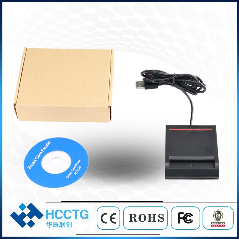 USB Smart Card Reader IC/ ID card Reader PC/SC Smart Card Reader for Window Linux USB Smart Card Reader DCR30