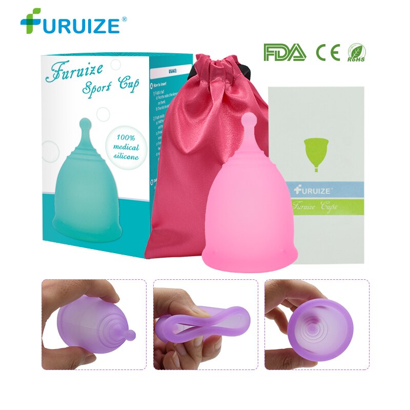Copa menstrual para mujer, Copa de higiene femenina, Copa Menstrual reutilizable de grado médico de silicona, 100%