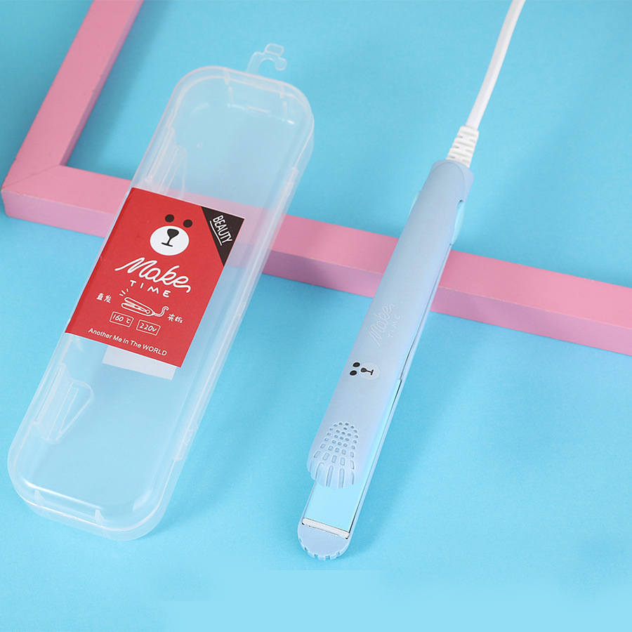 Mini Haarglätter Für Mädchen Haar Eisen Richt Bügeleisen Haar Curler Tragbare Keramik Flache Eisen Haarglätter Für Haar: Gold / uns