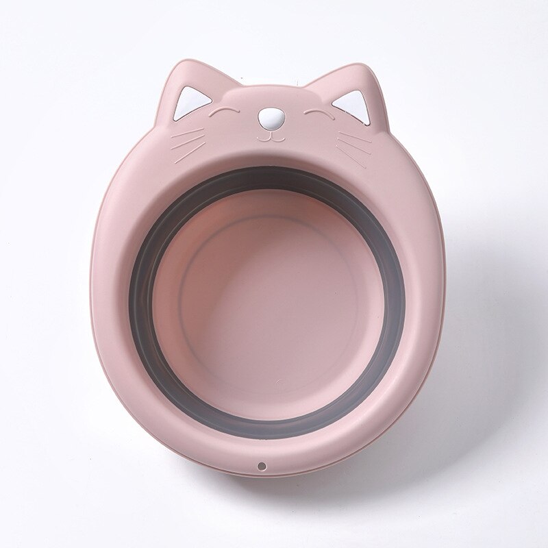 Lavabo Portable pliable en forme de chat, 1 pièce, Adorable lavabo pliant, dessin animé
