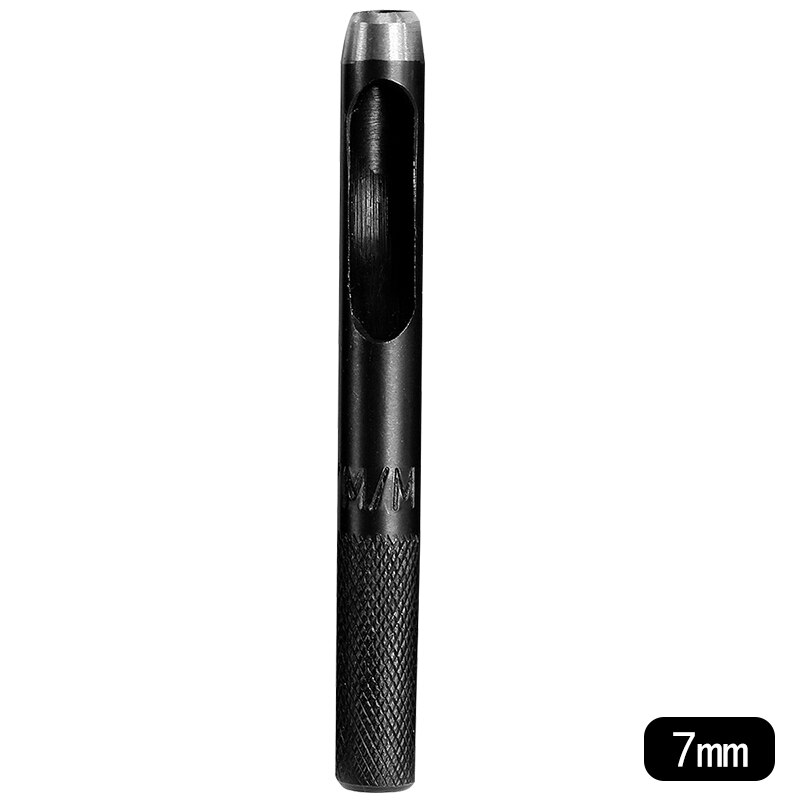 Lmdz stansning læder hul hul rund stål læder håndværk hul hul hul metal pakninger plast gummi værktøj 1mm-10mm: 7mm