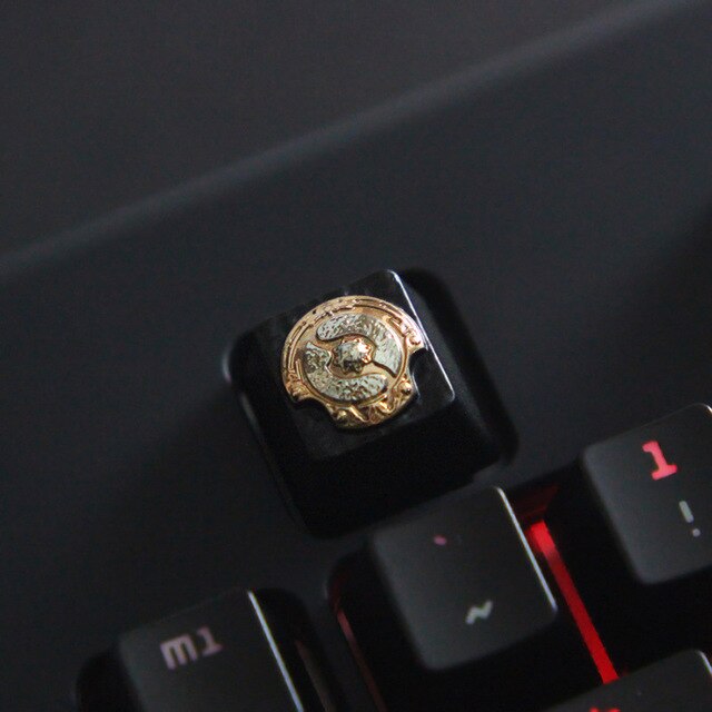 Keycap 1 pcs Dota2 Zinc-aluminum key cap mechanical keyboard keycaps for personalization,R4 Keycap height: Winner