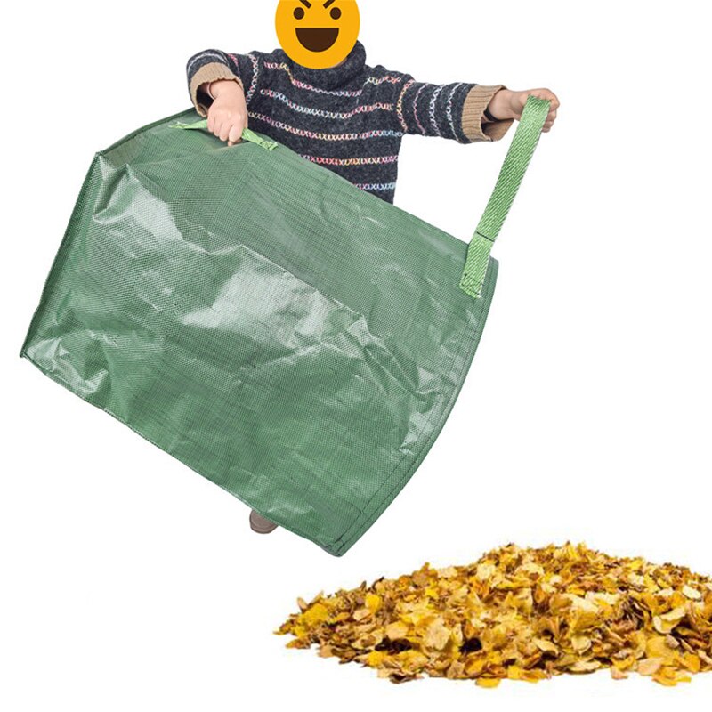 Sac à déchets de jardin réutilisable avec rambarde, sac à déchets de cour réutilisable pour la collecte des feuilles à usage domestique