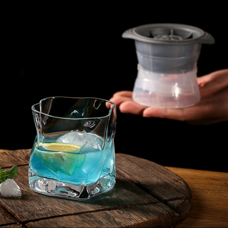 Japanese Irregular Crystal Whisky Old Fashioned Glass Free Ice Ball Mould Vodka Red Wine Tumbler Verre Whiskey XO