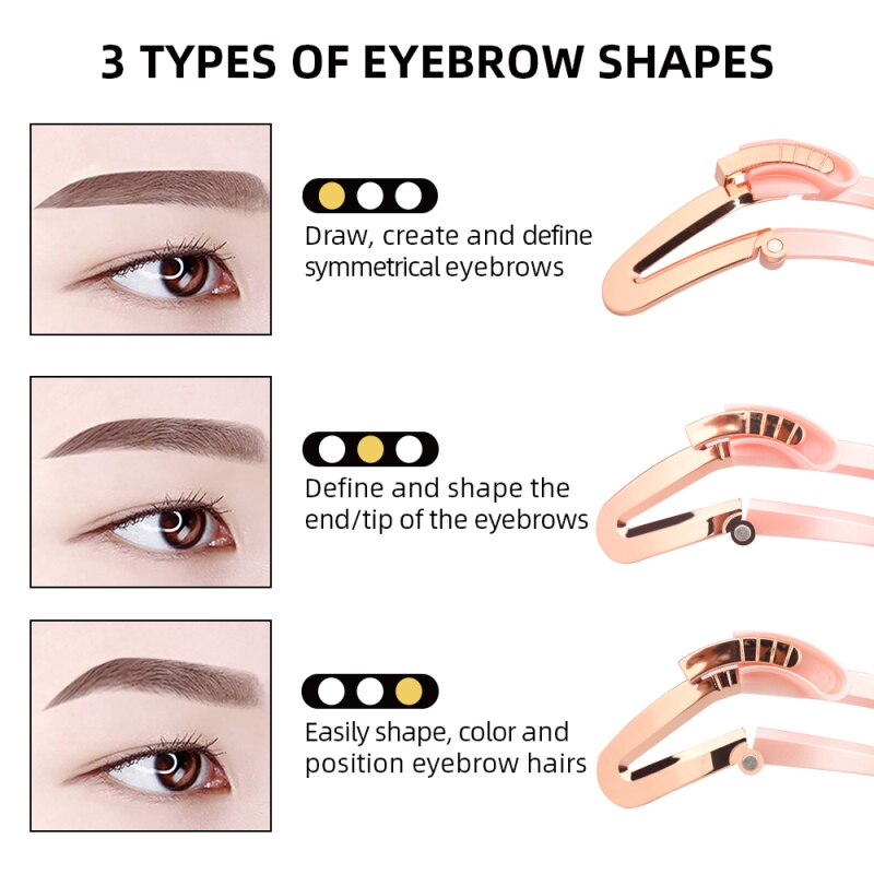 réutilisable réglable sourcil pochoir maquillage Shaper yeux sourcils maquillage modèle modèle sourcils carte StylingTools sourcils pochoirs
