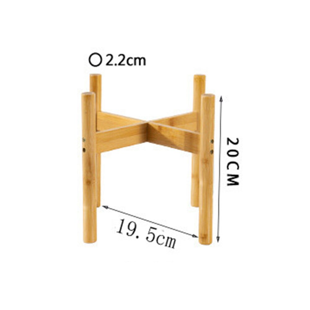 Træ fritstående bonsai holder hjemme balkon bambus træ urtepotteholder med trædepude glat overflade moderne hylde