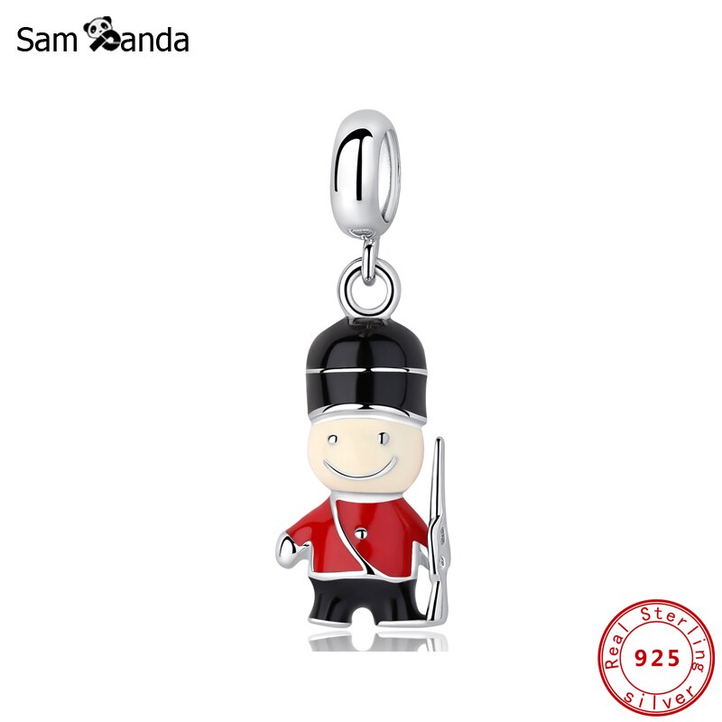 Nowy 100% 925 srebrny koralik urok londyn osłony domowe zawieszki uroki dopasowanie oryginalna bransoletka kobiety Diy biżuteria