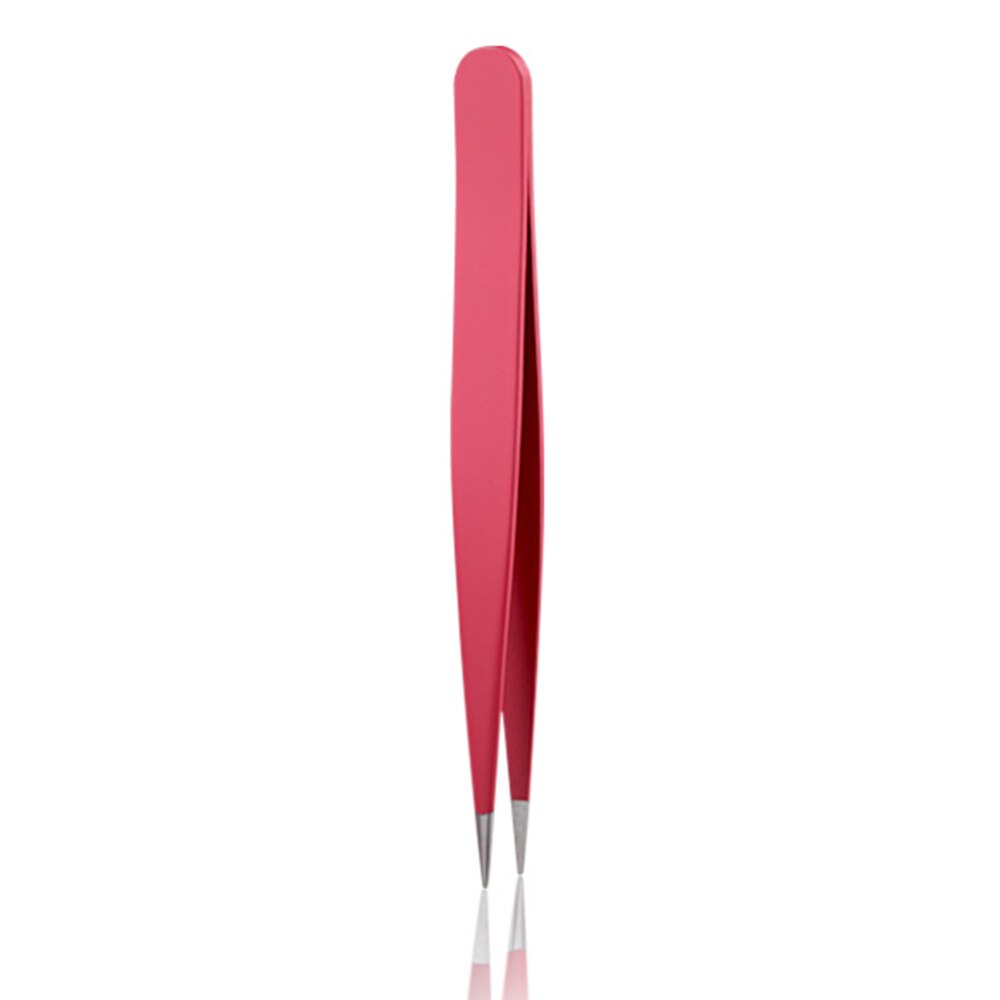 3Ppcs/Set Professionele Wenkbrauw Pincet Rvs Punt Tip/Slant Tip/Flat Tip Ontharing Makeup tool Kit TSLM1: 1PC-Red