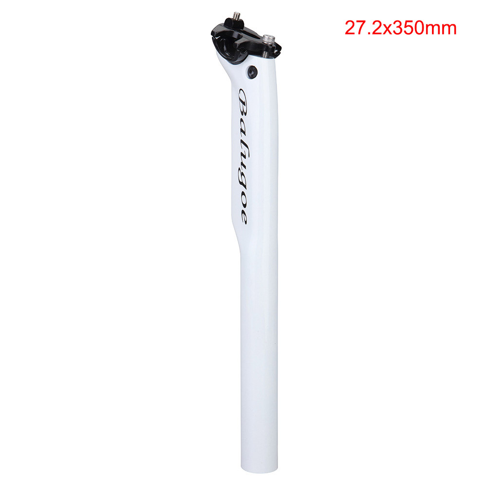 Balugoe Mtb 3K Carbon Fiets Zadelpen Zadelpennen Fiets Koolstofatomen Zadelpen Racefiets Zadelpen 27.2/30.8/31.6*350Mm Offset Tegenslag: Wihte 27.2x350