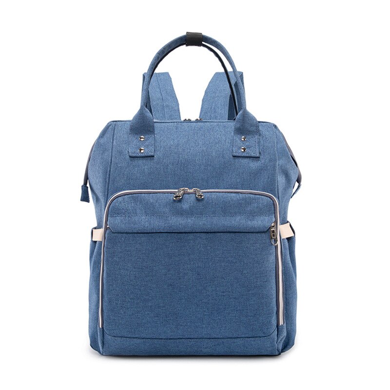 Eingetroffen Windel Tasche Große Kapazität Multi-funktionale Schulter Mutter und Baby Rucksack Wasserdichte Windel Tasche Mommy Tasche: Denim Blau