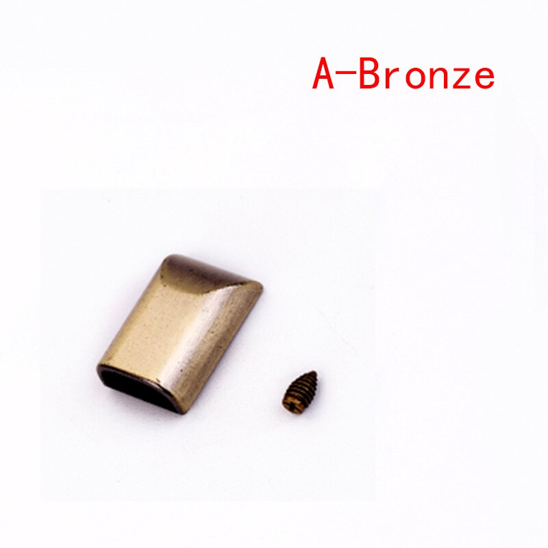 10Pcs 14Mm 17Mm Metalen Rits Stopper Rits Staart Clip Stop Tail Plug Hoofd Met Schroef Diy Tas leer Hardware Accessoires Craft: A-Bronze