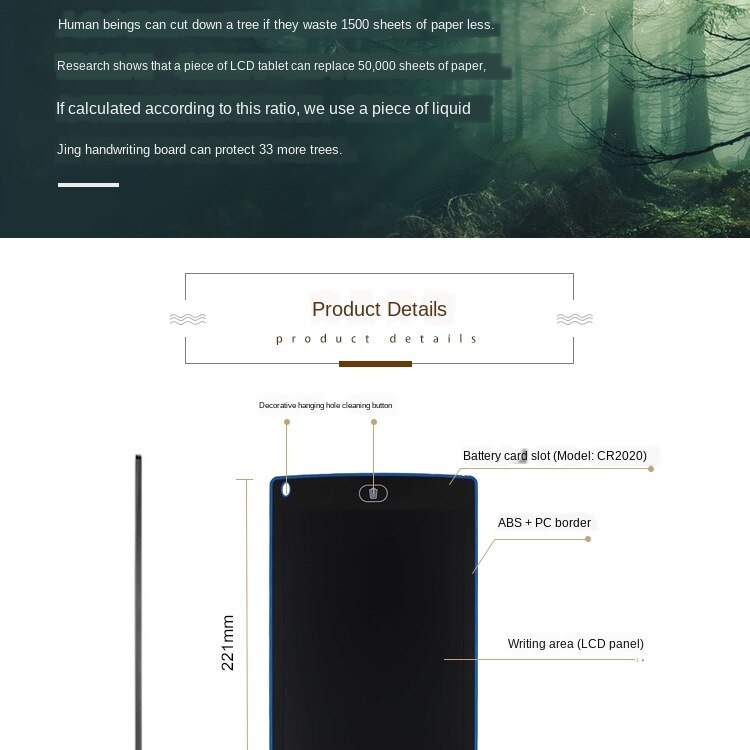 Grensoverschrijdende Exclusieve 8.5-Inch Lcd Lcd Tablet Elektronische Tablet Leren Notities Graffiti Draft Boord Fabriek