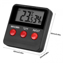 Digital lcd termometer temp luftfugtigheds monitor meter til æg inkubator kæledyr holder