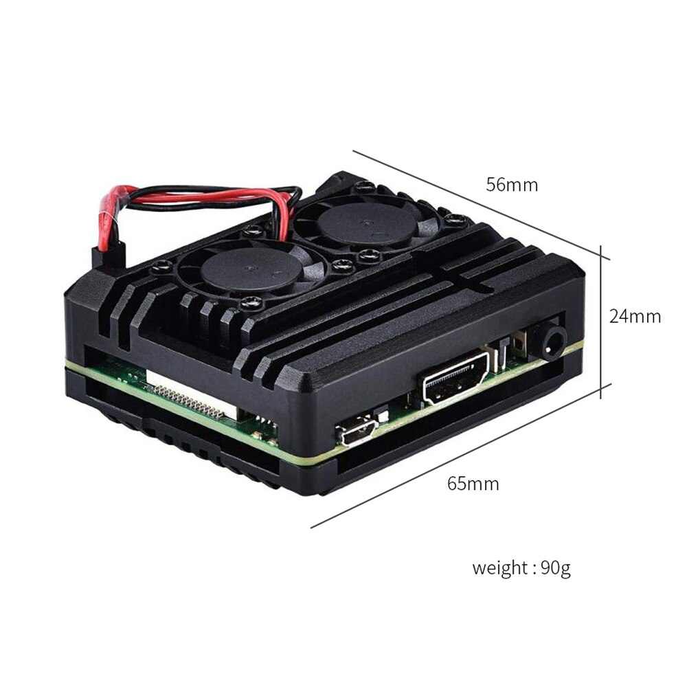 Raspberry Pi 3A Case Metalen Behuizing Voor Raspberry Pi 3A Met Twee 2507 Fans Met Twee Heatsink Stok