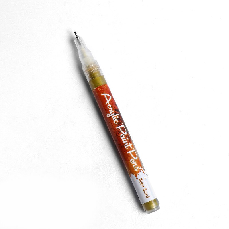 4 farver negle graffiti akryl maling penne sølv guld hvid sort skitse graffiti kunst 1.0mm manicure tegnetuscher mønster penne: Guld