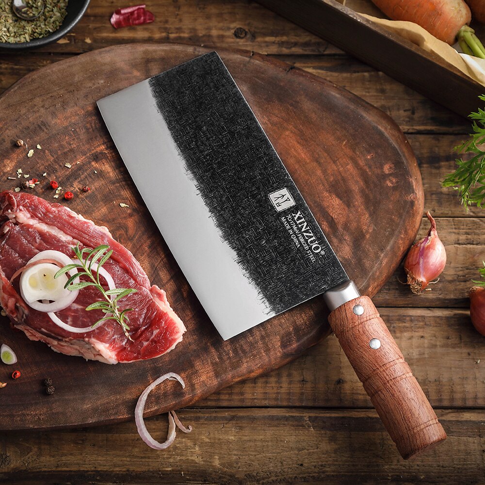Xinzuo Gesmeed Staal Cleaver Mes Vleesmes Professionele Keuken Chef Kok Slice Mes Accessoires