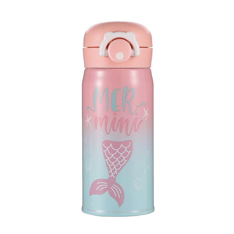 Kinderen Rvs Water Fles Cartoon Mermaid Thermos Thermos School Reizen Thermoskan Thermoskan