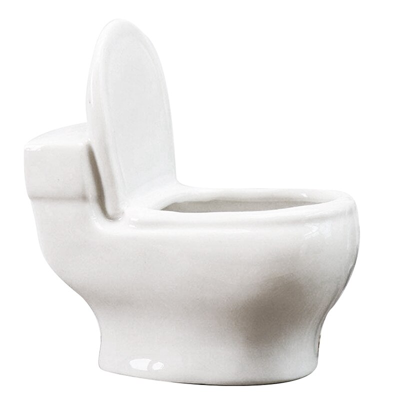 Ceramic Toilet Flower Pot/Bonsai Potted Plant/Flower Pot/Succulent Plant Flower Pot White: Default Title