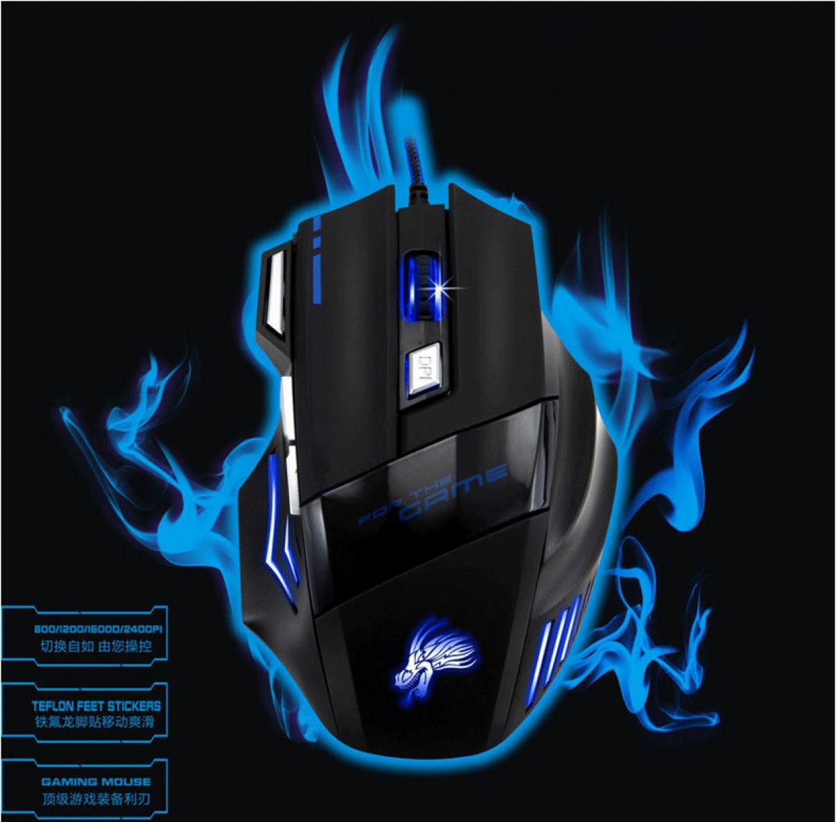 Computer Mouse Gamer Ergonomic Gaming Mouse USB Wired Game Mause 5500 DPI Silent Mice With LED Backlight 6/7 ButtonFor PC Laptop