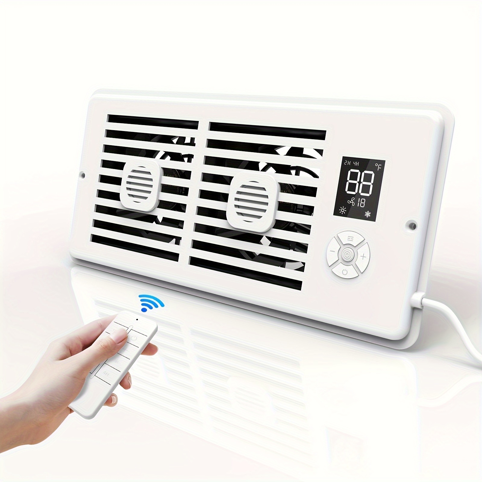 Home intelligent silent fan with aromatherapy duct booster, intelligent constant temperature control ventilation fan booster: Default Title