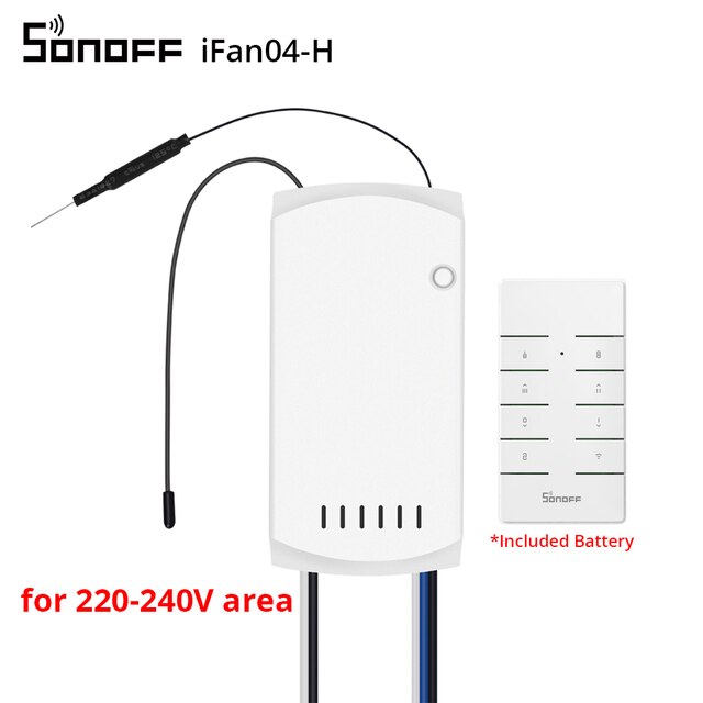 SONOFF-interruptor inteligente Itead iFan03/iFan04, controlador de luz y ventilador de techo, 433mhz, RF, Control remoto para casa inteligente: 220V iFan04-H