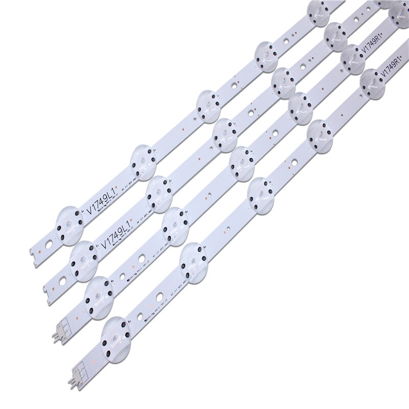 4PCS/set LED Strip 49&quot; V17 ART3 2862 Rev0.2 6916L-2862A 6916L-2863A V17 49 L1 R1 JB3B1591A02499 49UV340C 49UJ670V 49UJ6565