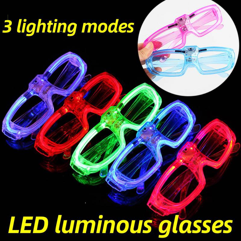 5 pièces, lunettes LED, fournitures de fête d'éclairage nocturne, lunettes lumineuses pour la saint-valentin, fête d'anniversaire, fête du nouvel an