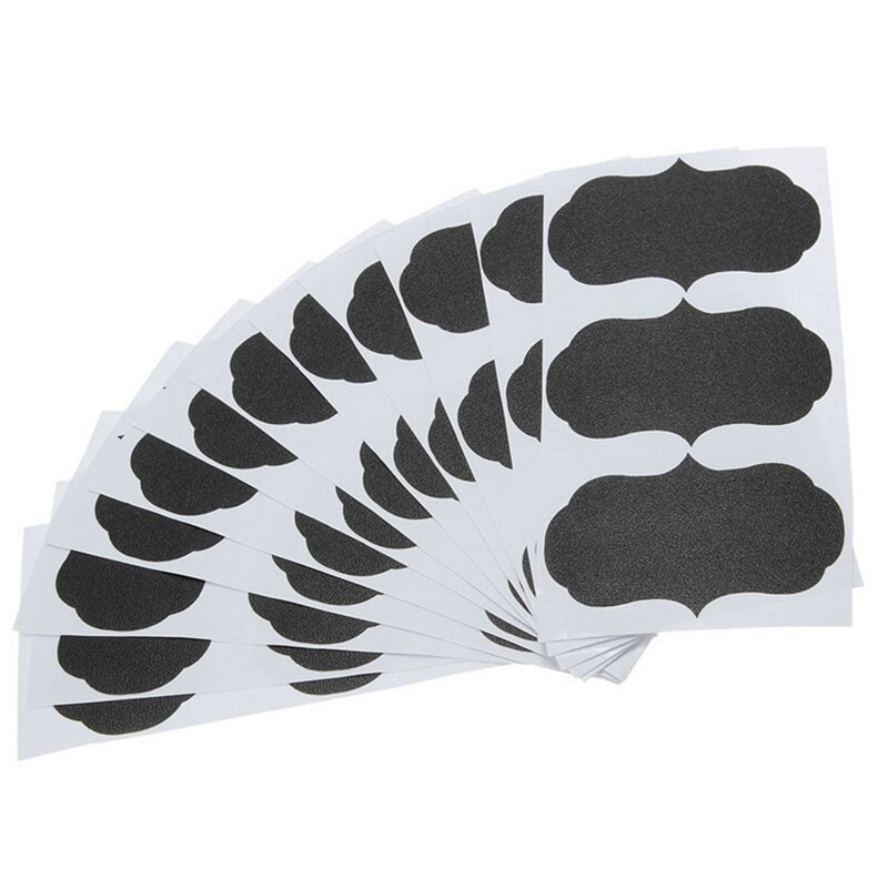 36 Pcs/Set Blackboard Sticker Craft Kitchen Jars Organizer Labels Chalkboard Chalk Board Sticker Black Board