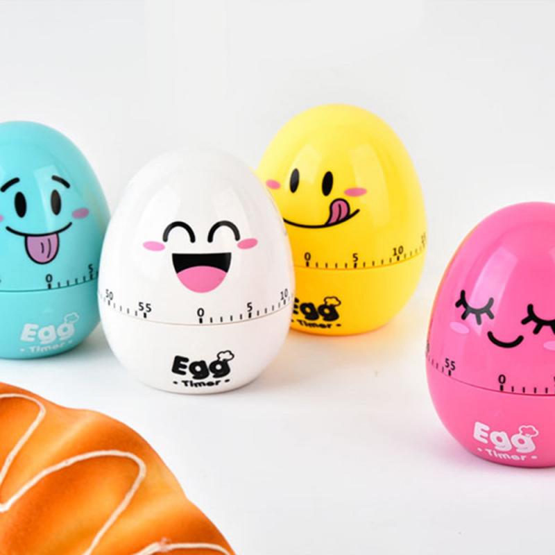 Fun Kitchen Egg Timer 60 Minutes Cartoon Cute Cooking Clock Alarm Clock Mechanical Home Decoration