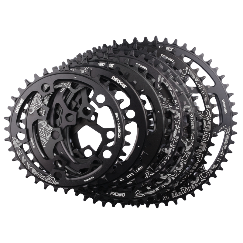 DECKAS 110BCD Kettingblad Voor Shimano Crown Ronde Zwart 36T 38T 40T 42T 44T 48T 50T 52T 54T Tandwiel Kettingwiel Voor 110mm Crankstel