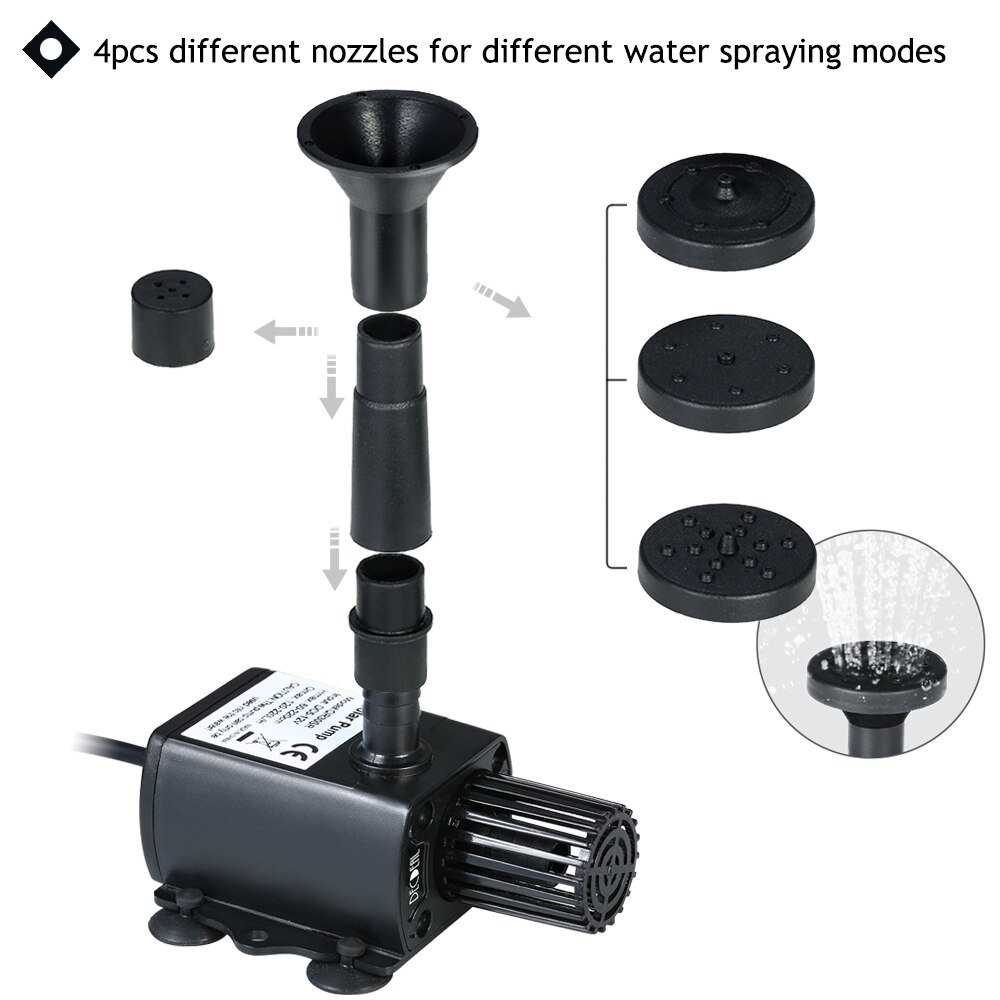 Solar Drijvende Water Fontein Voor Tuin Zwembad Vijver Vogelbad Decoratie Zonne-energie Fontein Pomp