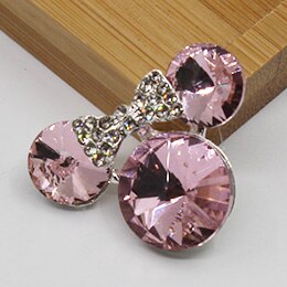 5pc 20 x 30mm flerfarvede glas rhinsten knapper til tøj sofa håndværk knop diamant sytilbehør: Lyserød