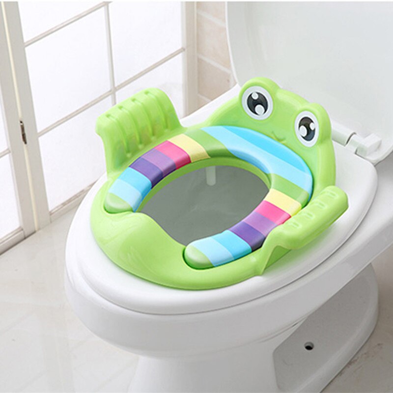 Large Children's Toilet Seat Toilet Girl Baby Little Boy Cushion Potty Lid Ladder Cartoon Adjustable