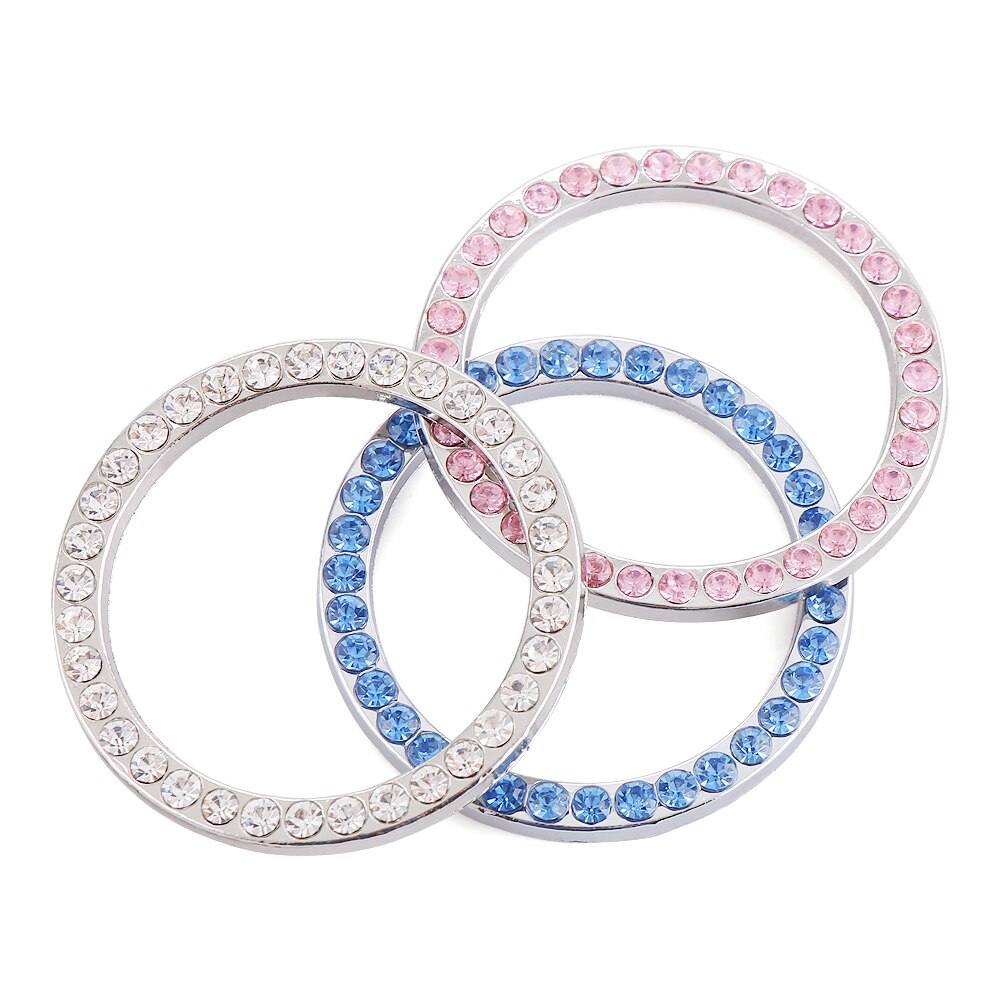 Bil bling tilbehør diamant rhinestone ringe til vw volkswagen transportør golf 7 touareg golf 4 polo  t4 t5 t6 arteon gti bora