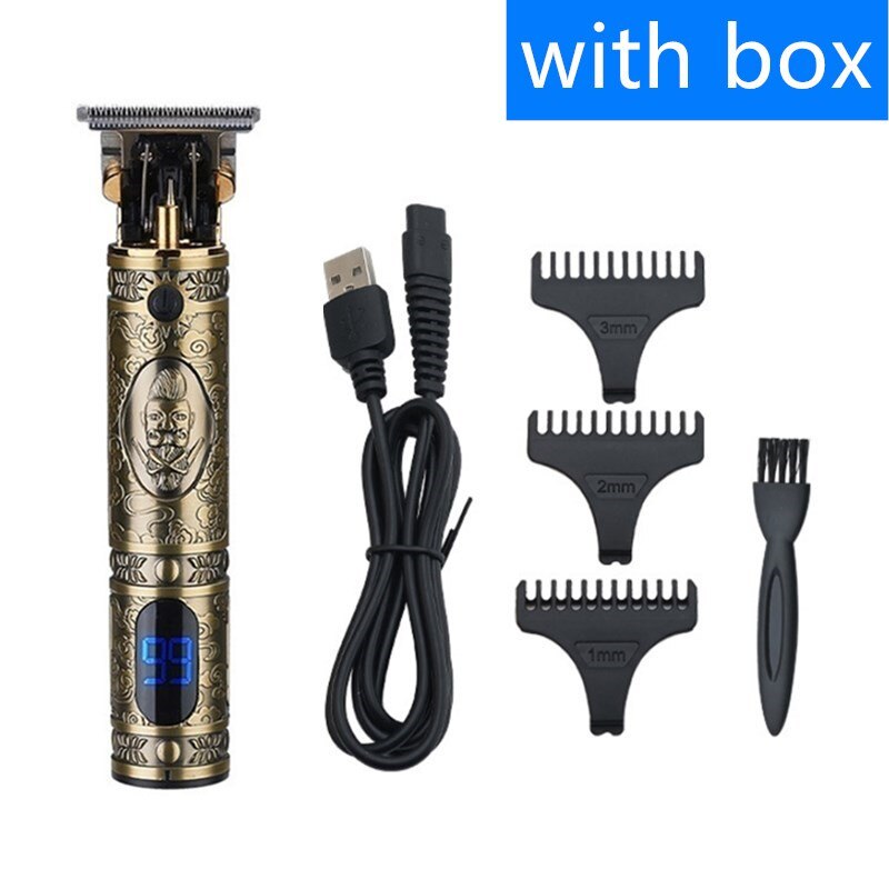Barber Rechargeable Hair Trimmer Haircut Titanium Steel T Blade Hair Clipper Beard Trimmer Hair Cutting Machine: 2