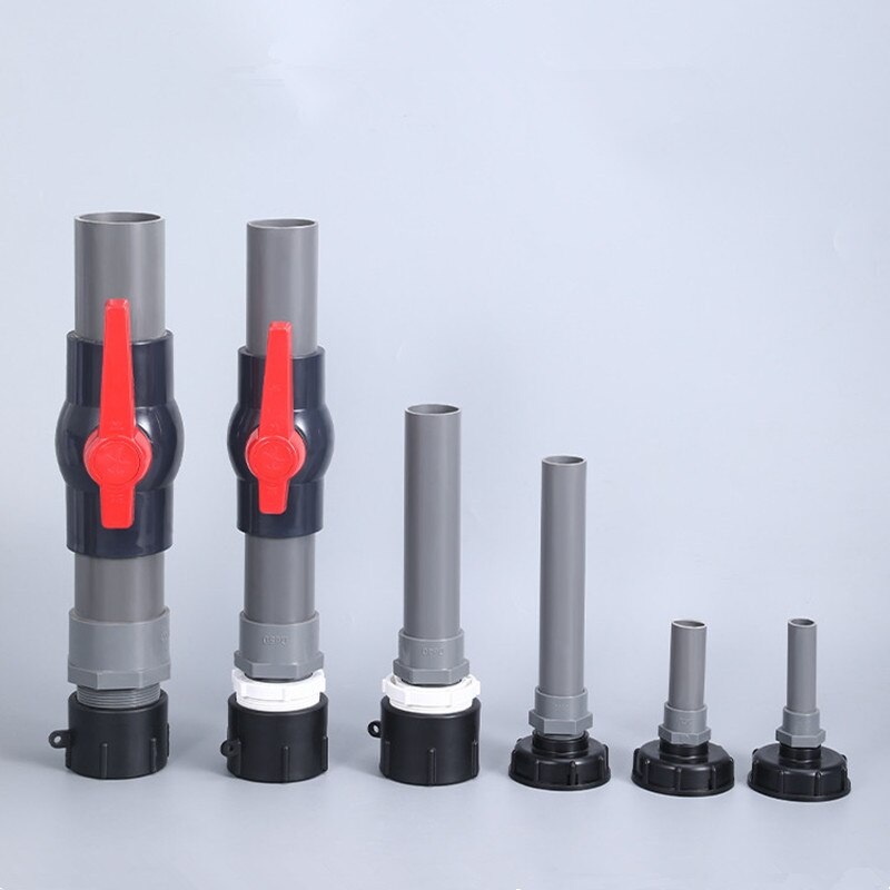 PVC Pipe Watering Fittings S60*6 Coarse thread to 1/2" 3/4" 1" Water Tank Tube Connector Fish Tank Joint Tool