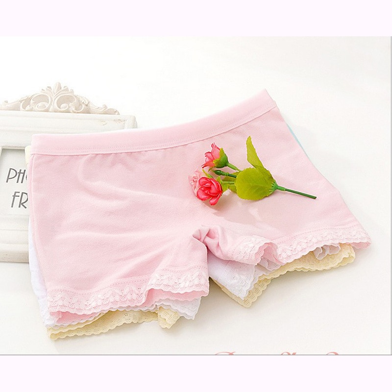 Salg jenter bomull blonder boxershorts truser barn solid barn undertøy 2-11 år 6 stk/lott