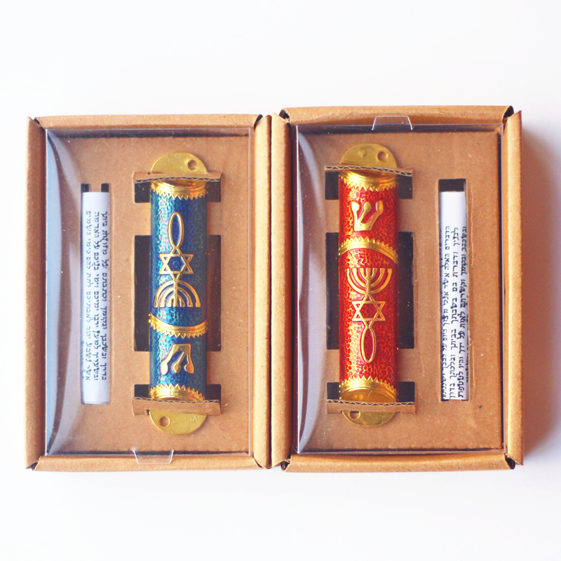 Religion juive Mezuzah affaire fait à la main Mezuza avec Torah parchemin rouleau Mezuzah